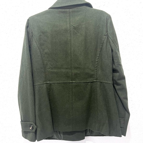 Thread & Supply Double-Breasted Peacoat in olive green large - Picture 6 of 9